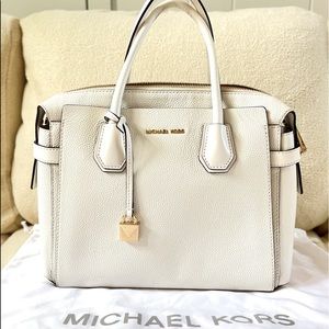 Michael Kors Leather Mercer Belted Satchel